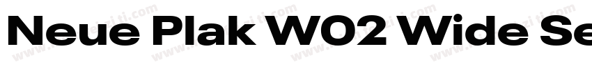 Neue Plak W02 Wide SemiBold字体转换